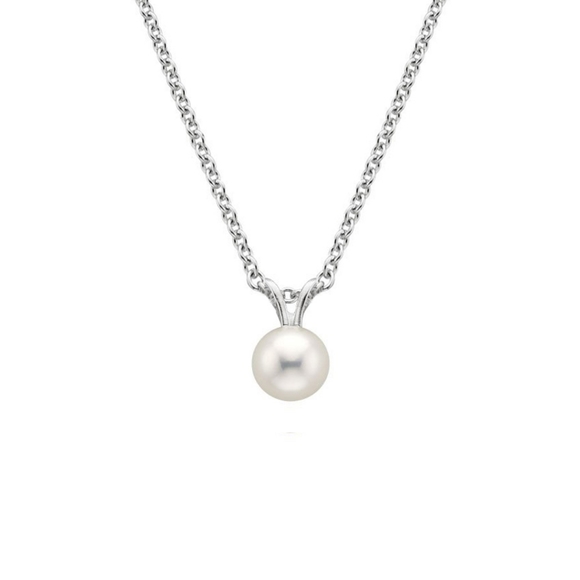 Akoya Cultured Pearl Necklace  Earrings Set Simple Elegant Brilliant Earth - Picture 5 of 10
